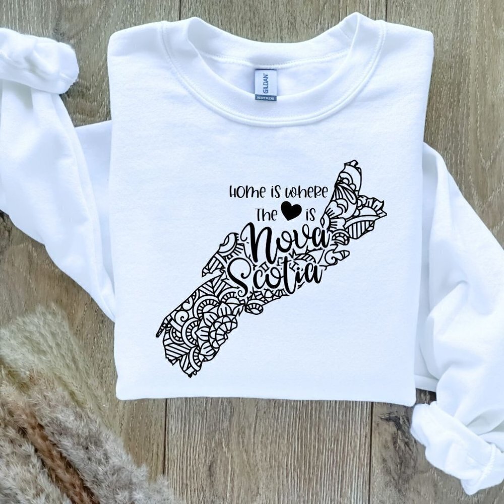 Home Is Where The Heart Is Canadian Provinces Sweatshirt - Nova Scotia